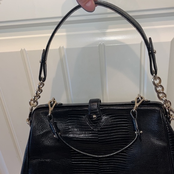 GORGEOUS classic semi vintage Brooks Brothers black textured leather handbag NWT - Picture 15 of 16